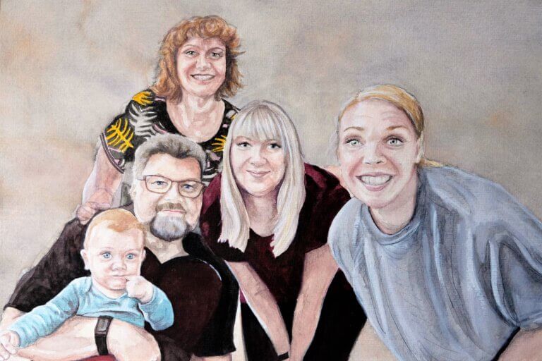 Happy family / 30x40 cm / 2020