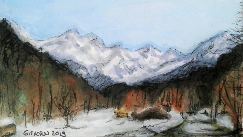 Berge / 12x12 cm / 2019