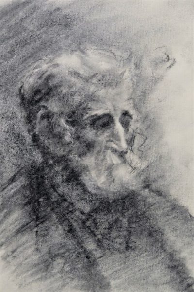 Alter Mann mit Vollbart / 29x31,5 cm / 2013