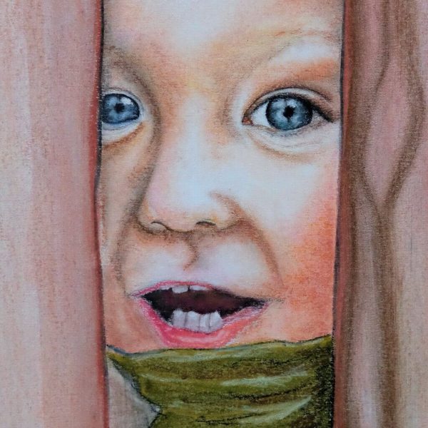 Kind schaut durch Zaun / 30x40 cm / 2003